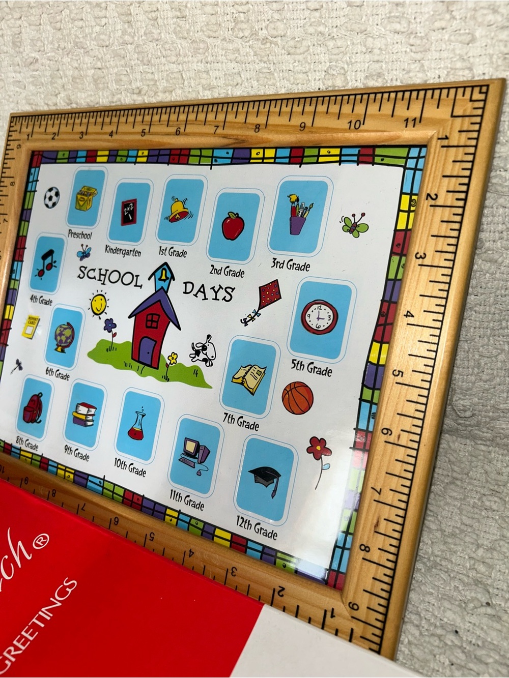 American Greetings School Days Photo Picture Frame From Pre-k To Grade 12 Ruler